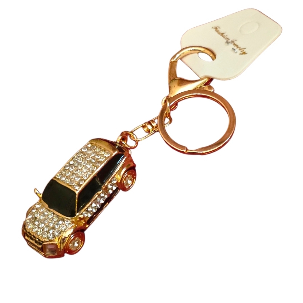 Fashion-Inspired Rhinestone SUV Car Bag Charm |Fashion Keychain